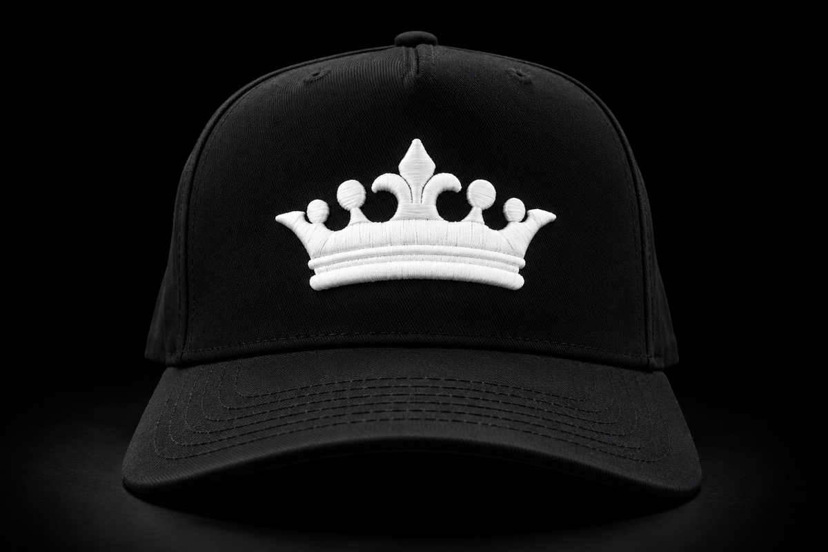 KING CORONA Premium Snapback — Black and White