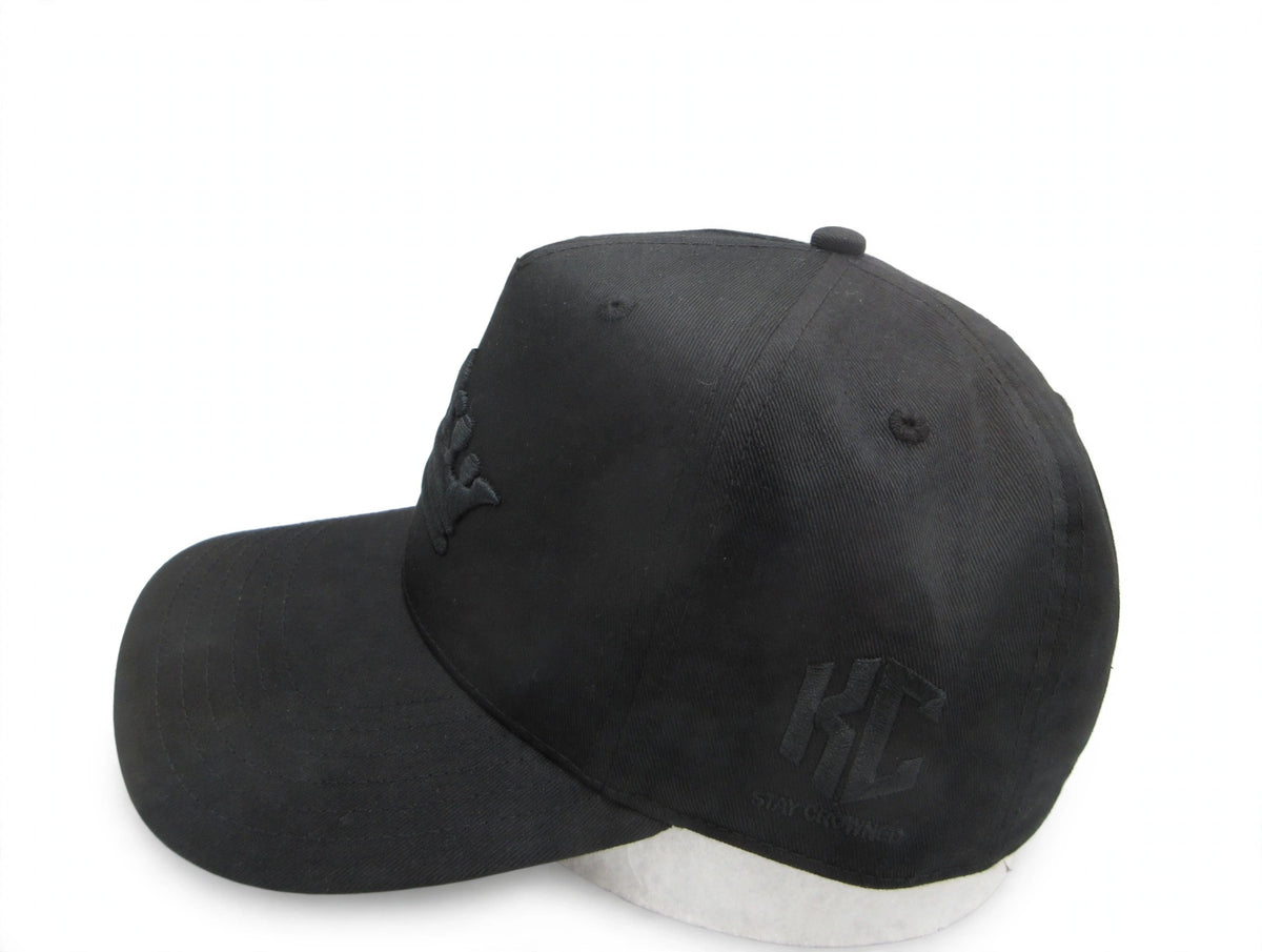 KING CORONA Premium Snapback — Black on Black