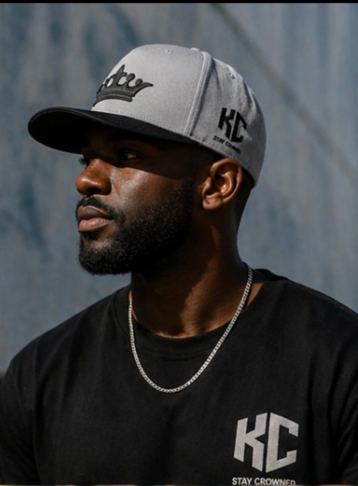 KING CORONA Premium Snapback — Steel Grey Crown