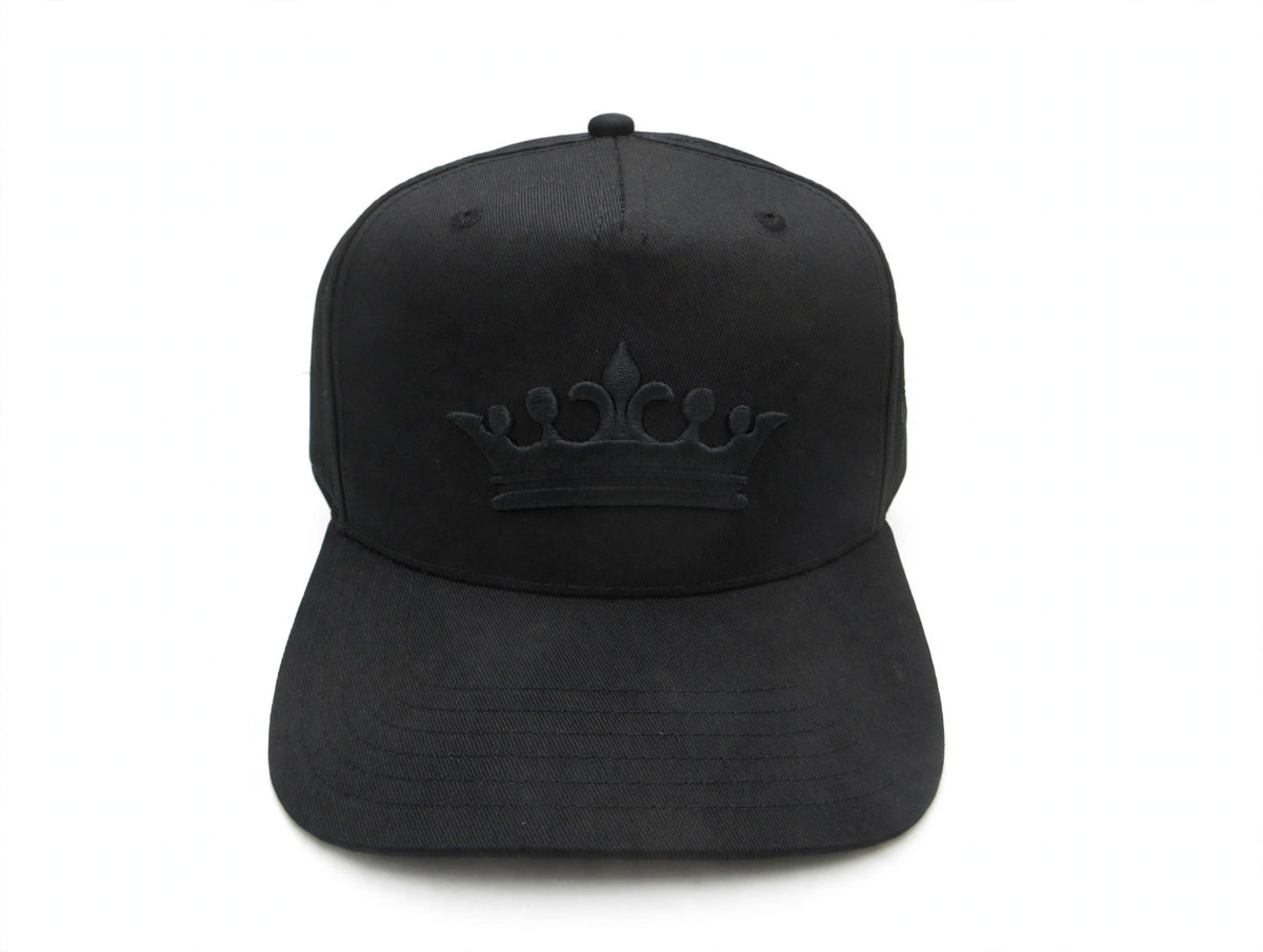 KING CORONA Premium Snapback — Black on Black