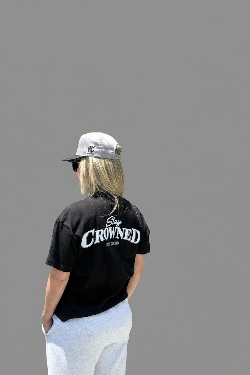 Stay Crowned Gray Background